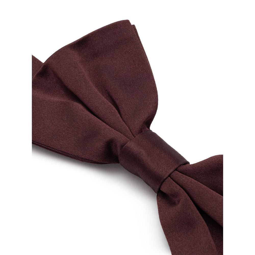 Burgundy Silk Bowty - ventzia