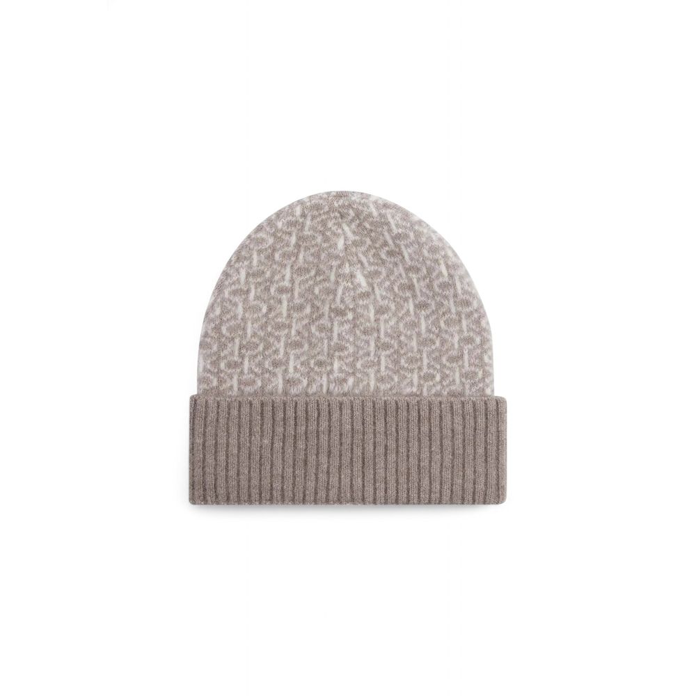 Beige Alpaca Leather Caps Baseball Hat - ventzia