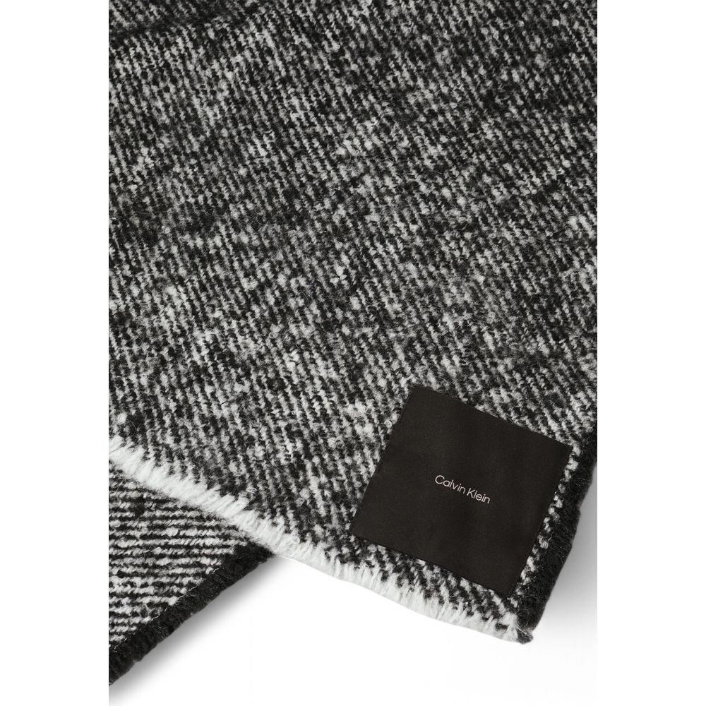 Black And White Polyester Scarf - ventzia