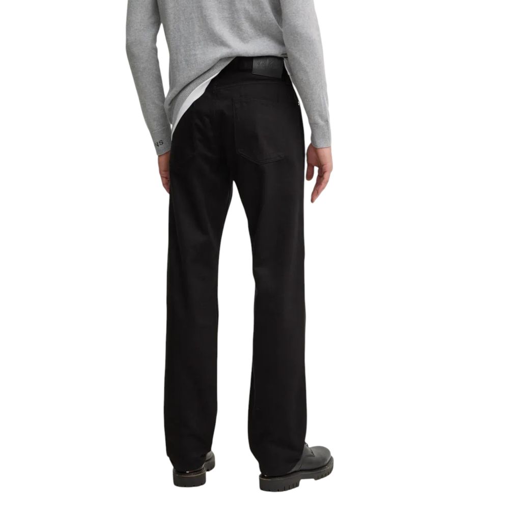 Black Cotton Relaxed Fit Jean