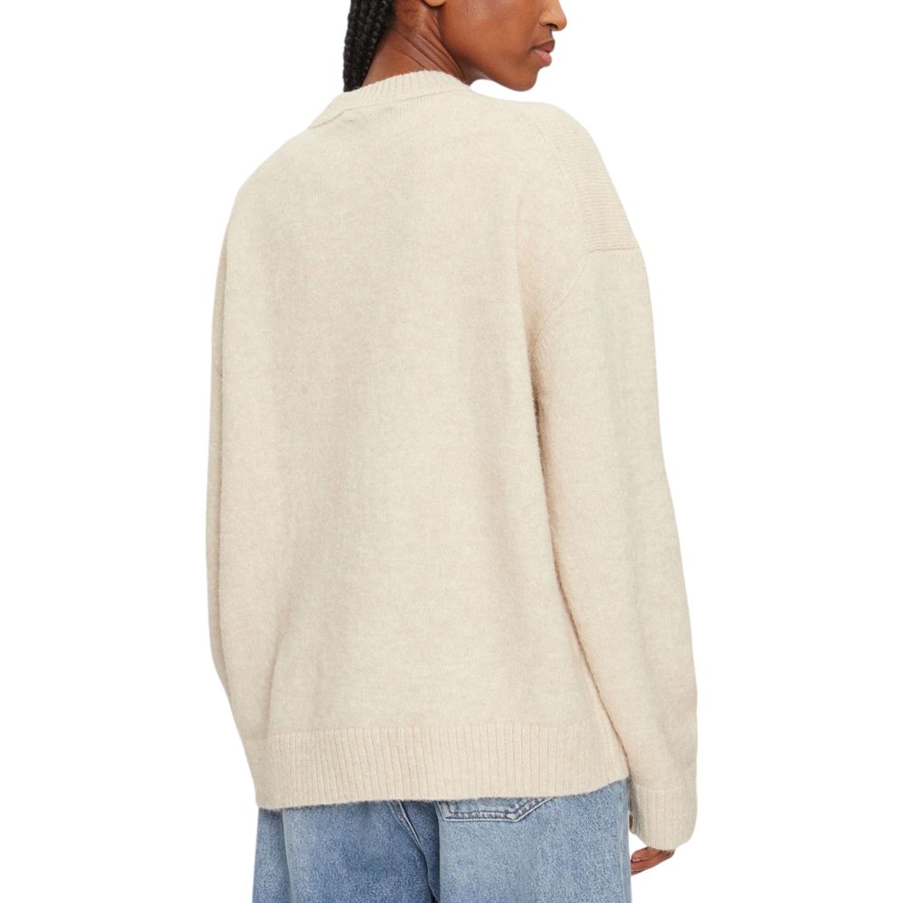 Beige Polyester Sweatshirt
