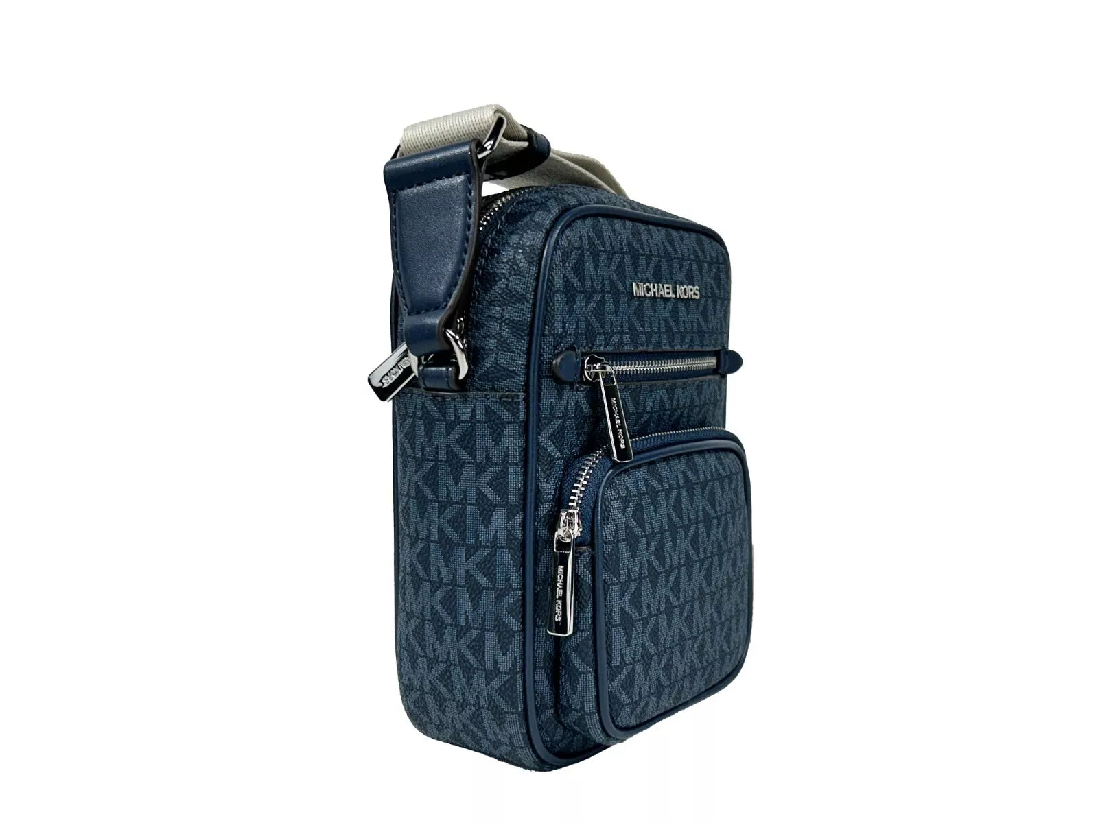 North South Medium Crossbody Bag Navy Blue - ventzia