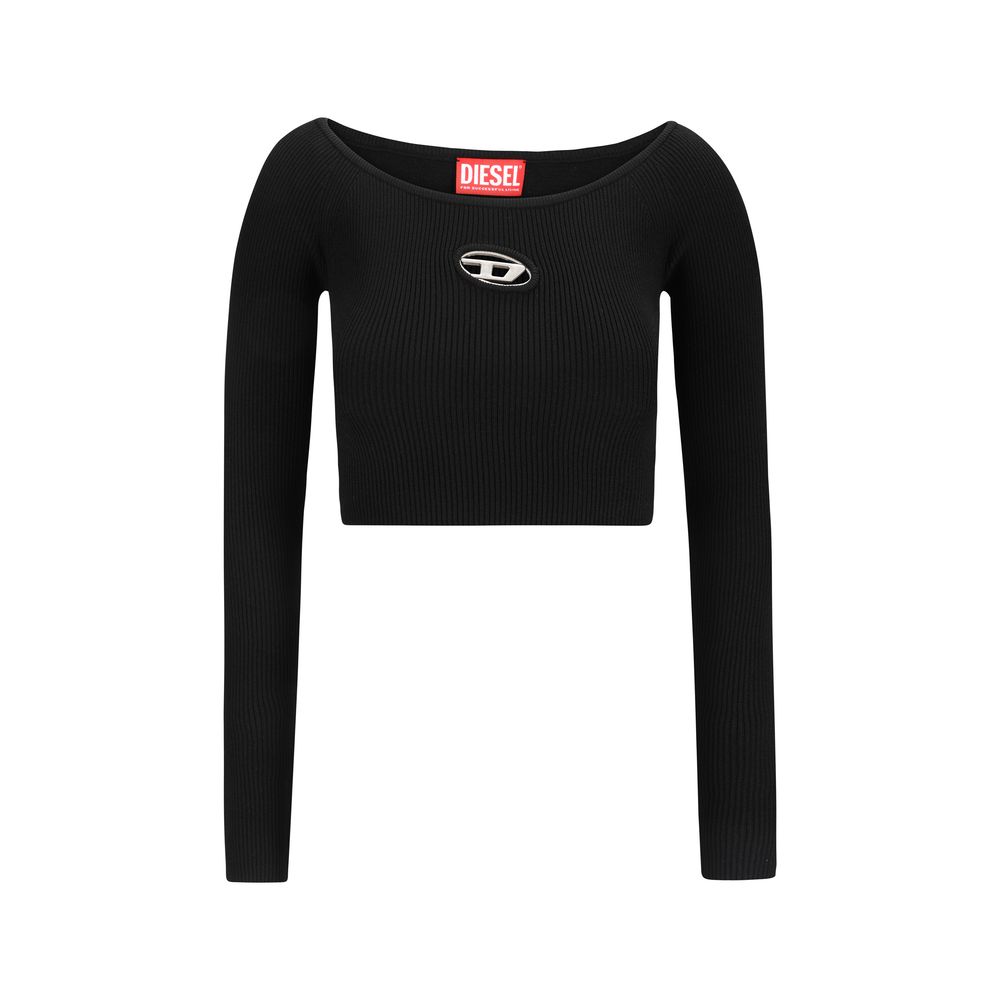 Black Rayon Long Sleeve T-Shirt - ventzia