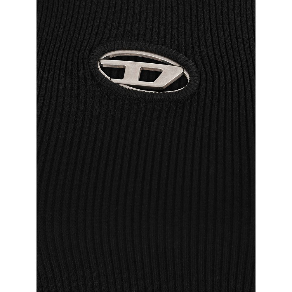 Black Rayon Long Sleeve T-Shirt - ventzia