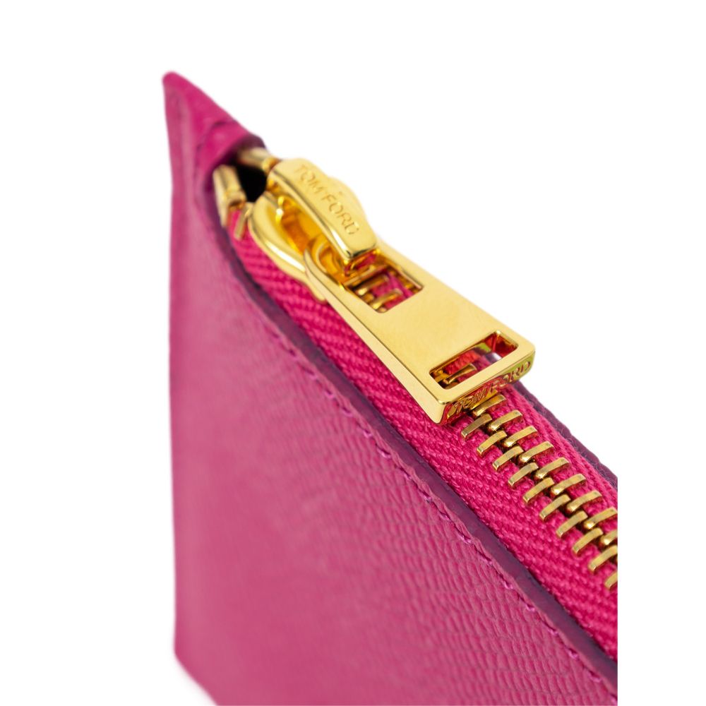 Fuchsia Leather Cardholder - ventzia