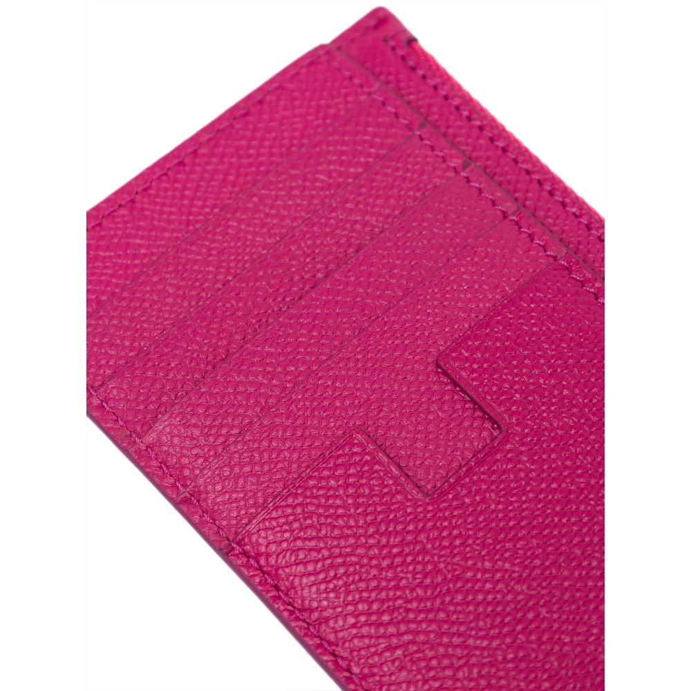 Fuchsia Leather Cardholder - ventzia