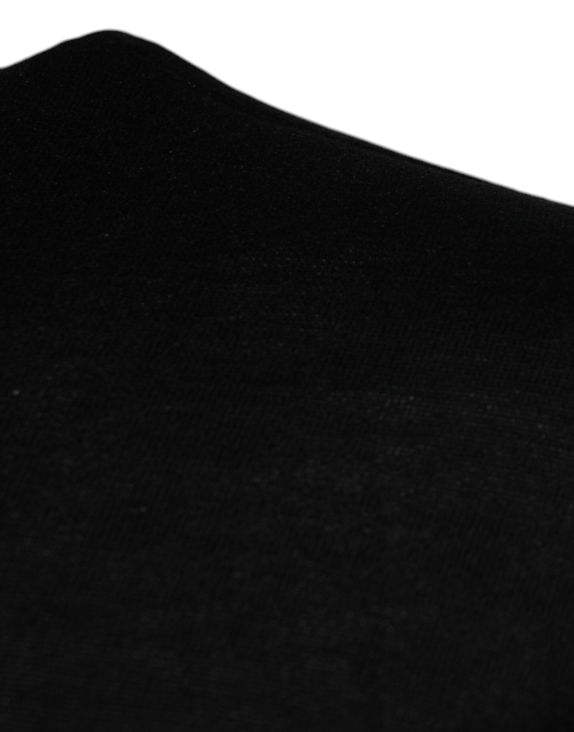 Black White Guitar Silk Crew Neck Sweater - ventzia