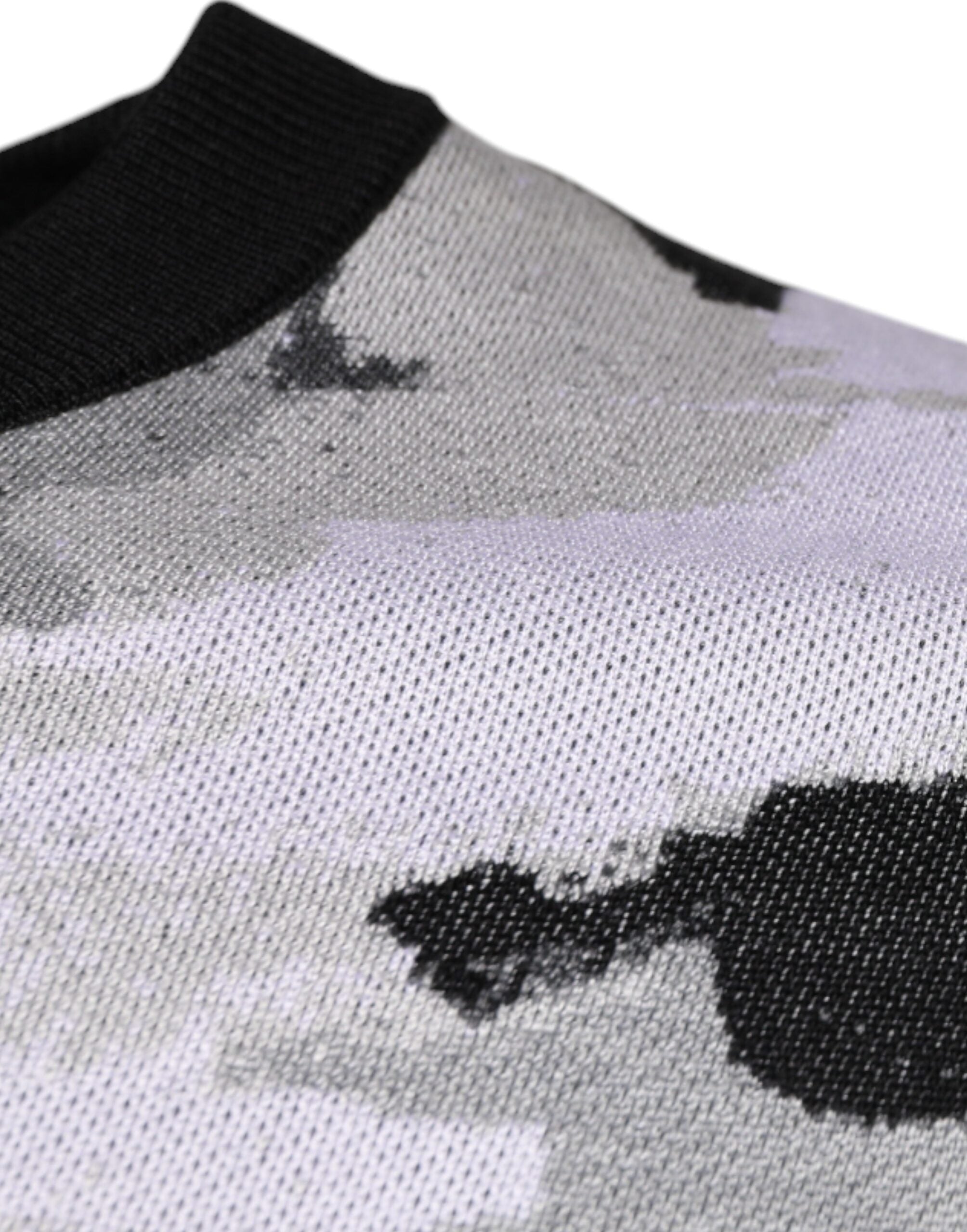 Multicolor Camouflage Crew Neck Men Pullover Sweater - ventzia