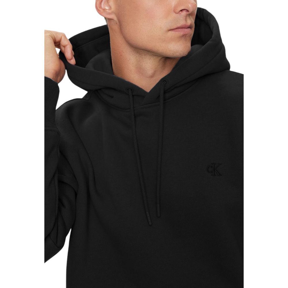 Black Cotton Hoody - ventzia