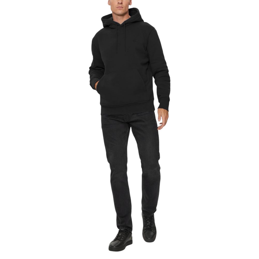 Black Cotton Hoody - ventzia