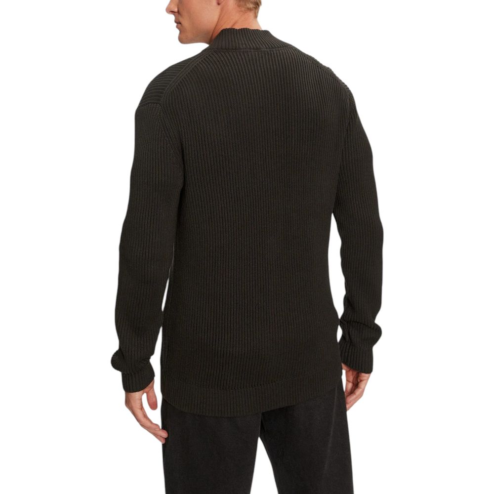 Black Cotton Cardigan - ventzia