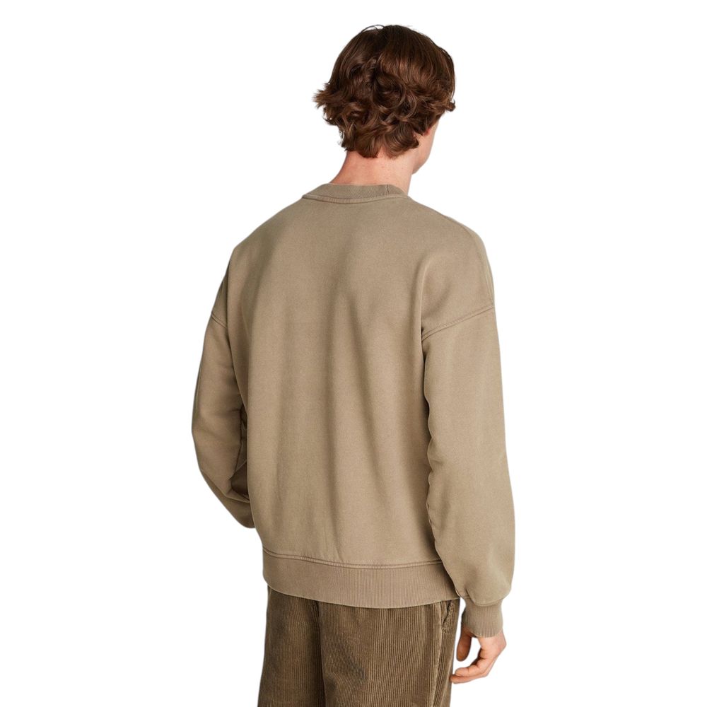 Beige Cotton Sweatshirt - ventzia