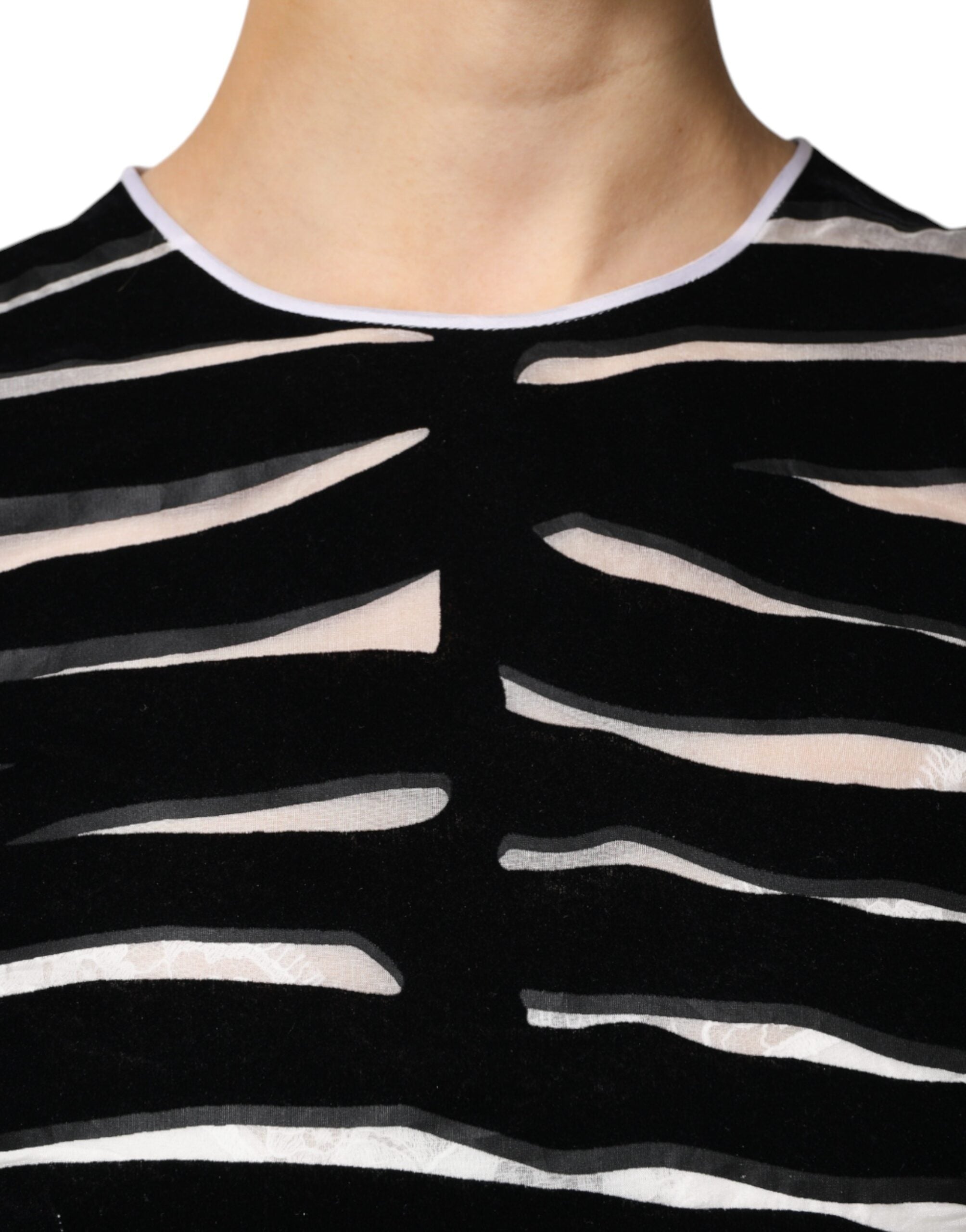 Black White Zebra A-line Sheath Mini Dress - ventzia