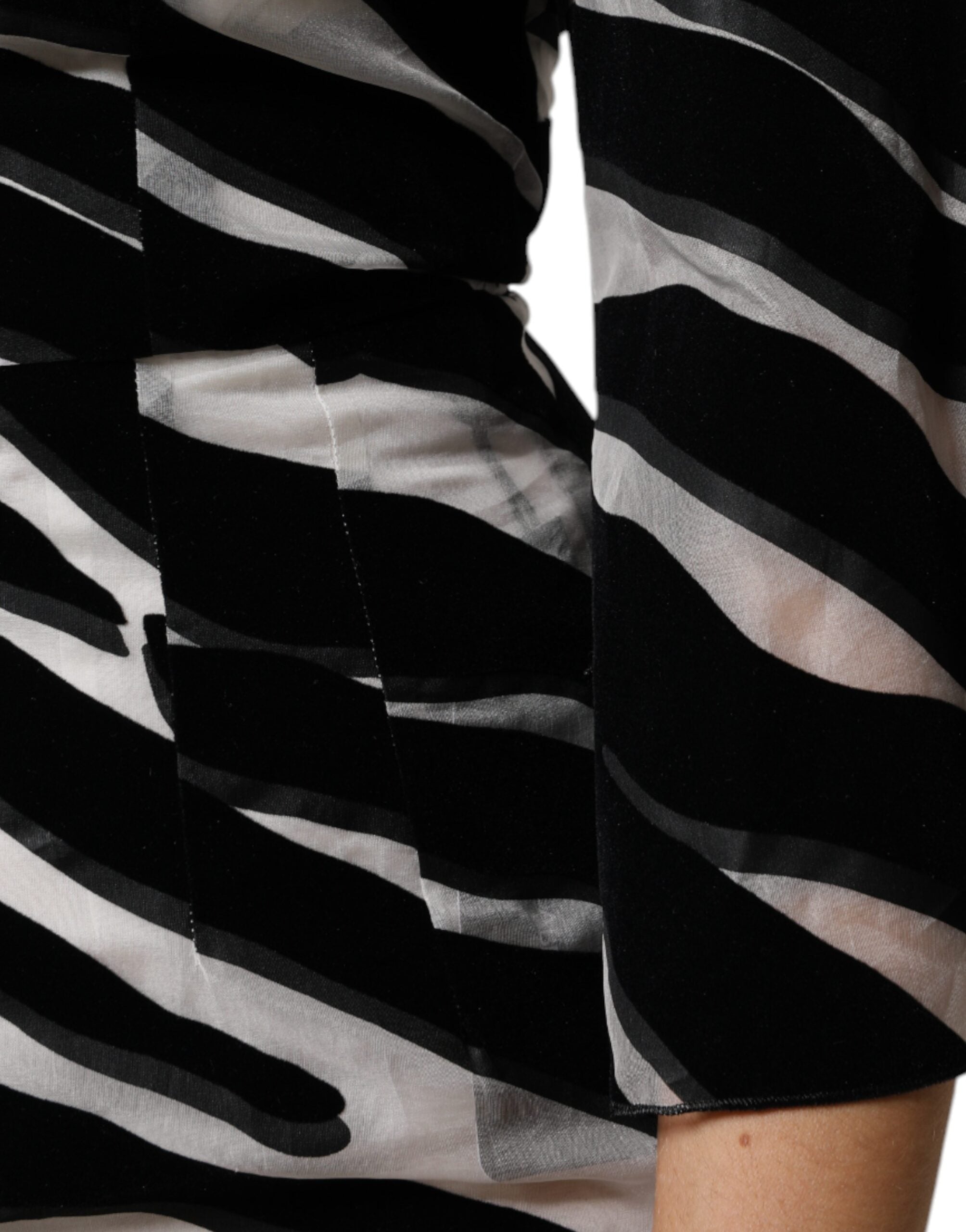 Black White Zebra A-line Sheath Mini Dress - ventzia
