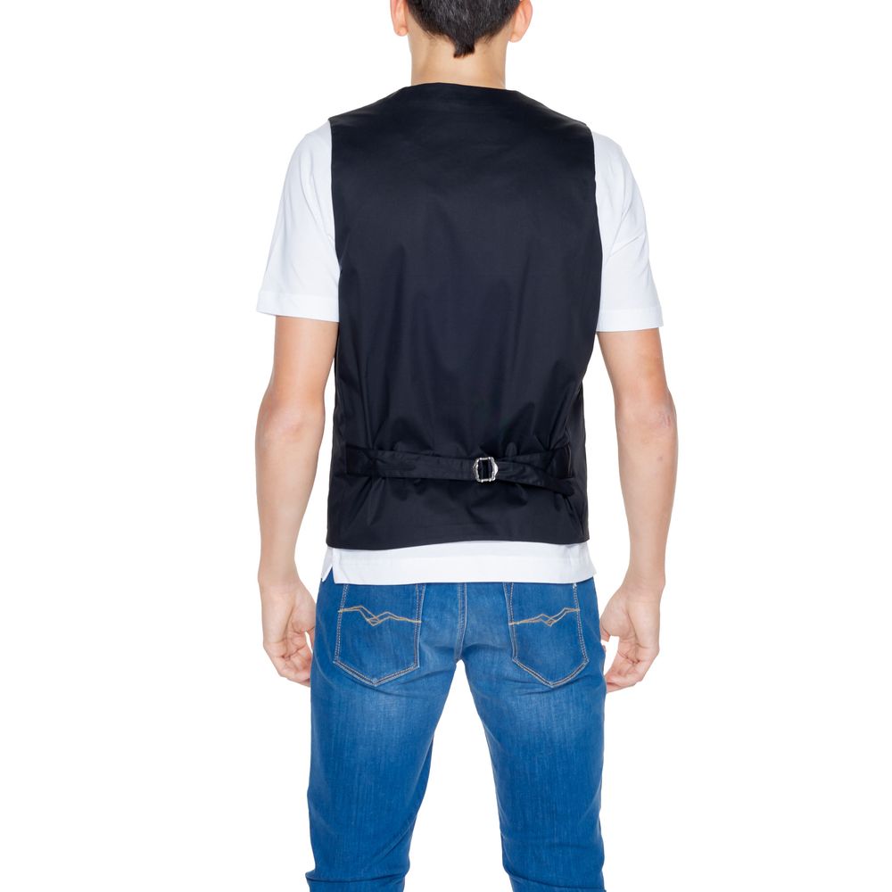 Black Cotton Waistcoat