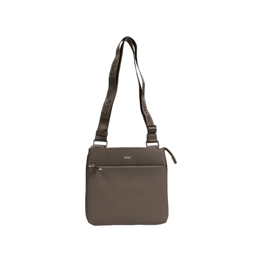 Bicolor Leather Messenger Bag
