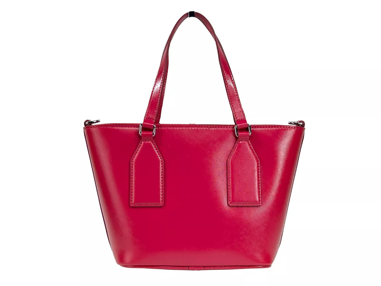 Small Saffiano Leather Tote Crossbody Bag - ventzia
