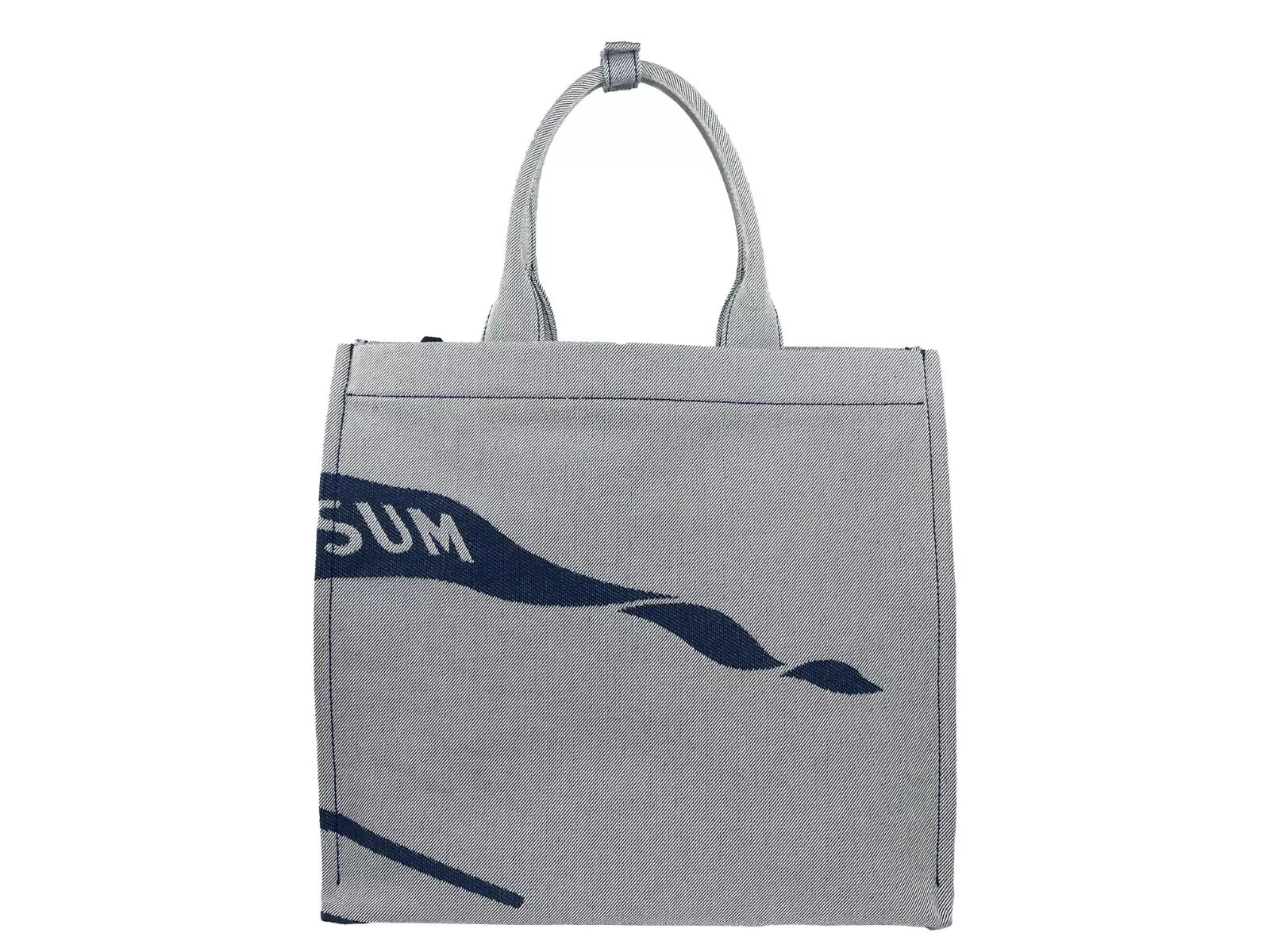Navy EKD Canvas Tote Bag With Coin Pouch - ventzia