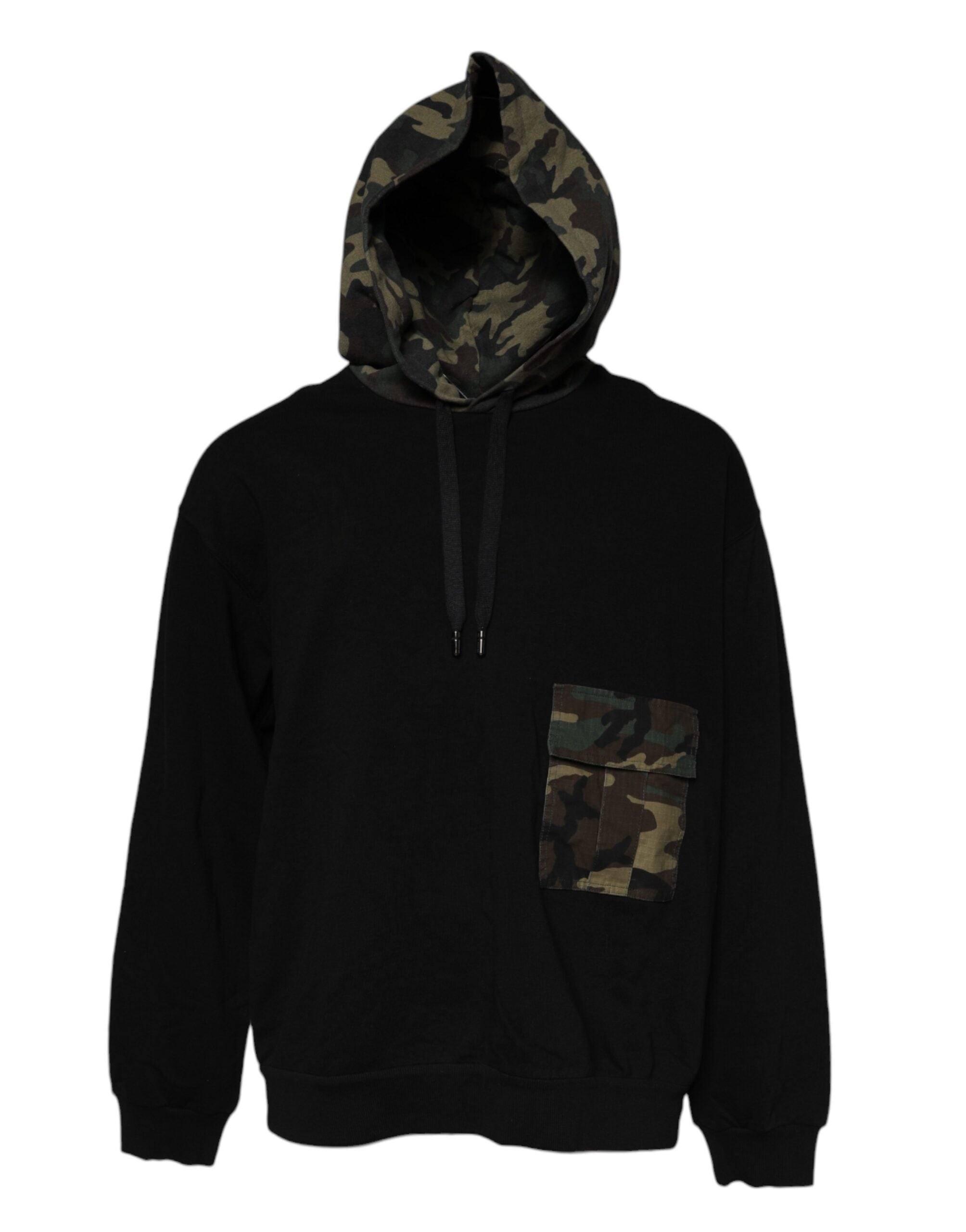 Black Camouflage Hooded Sweatshirt Sweater - ventzia
