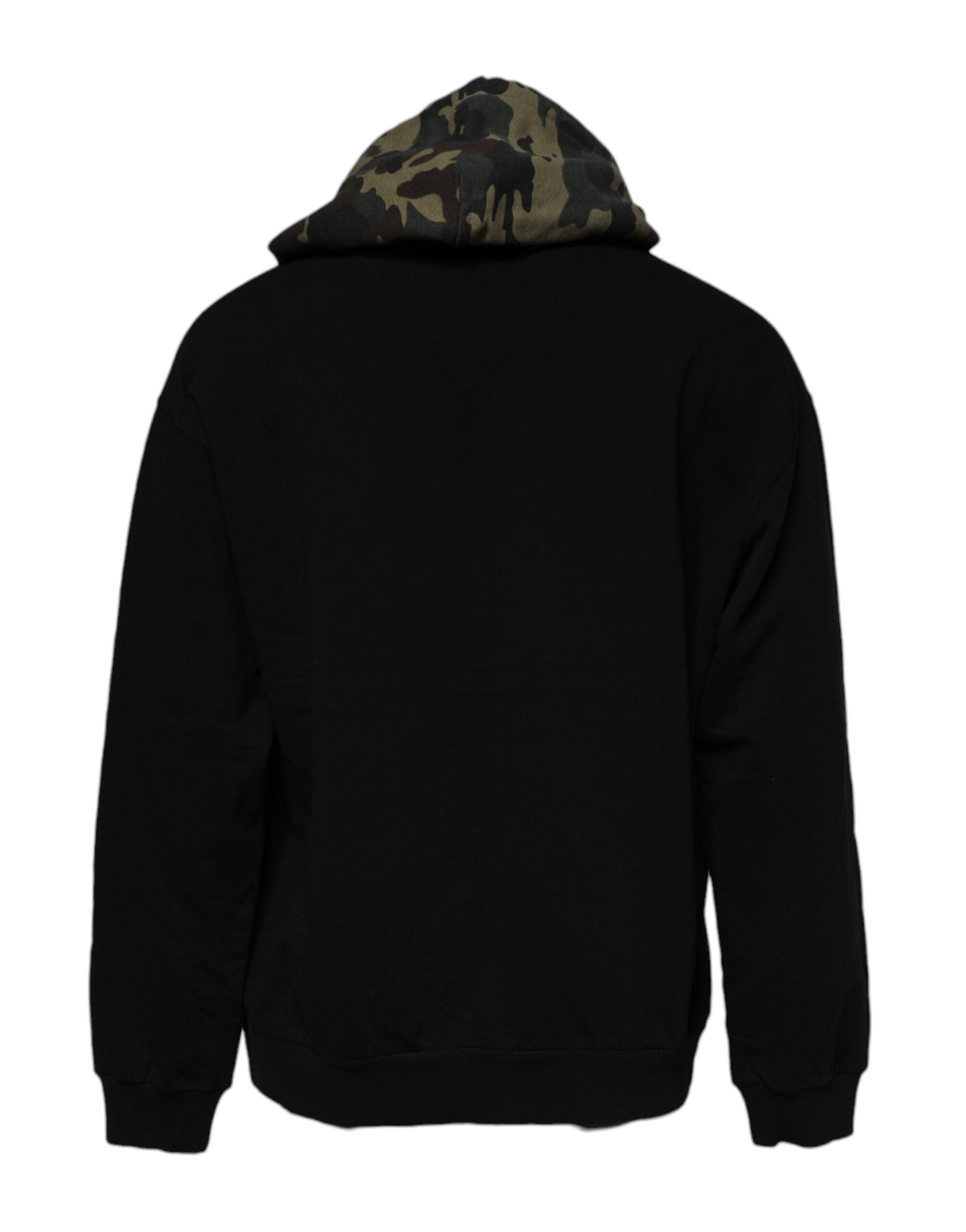 Black Camouflage Hooded Sweatshirt Sweater - ventzia