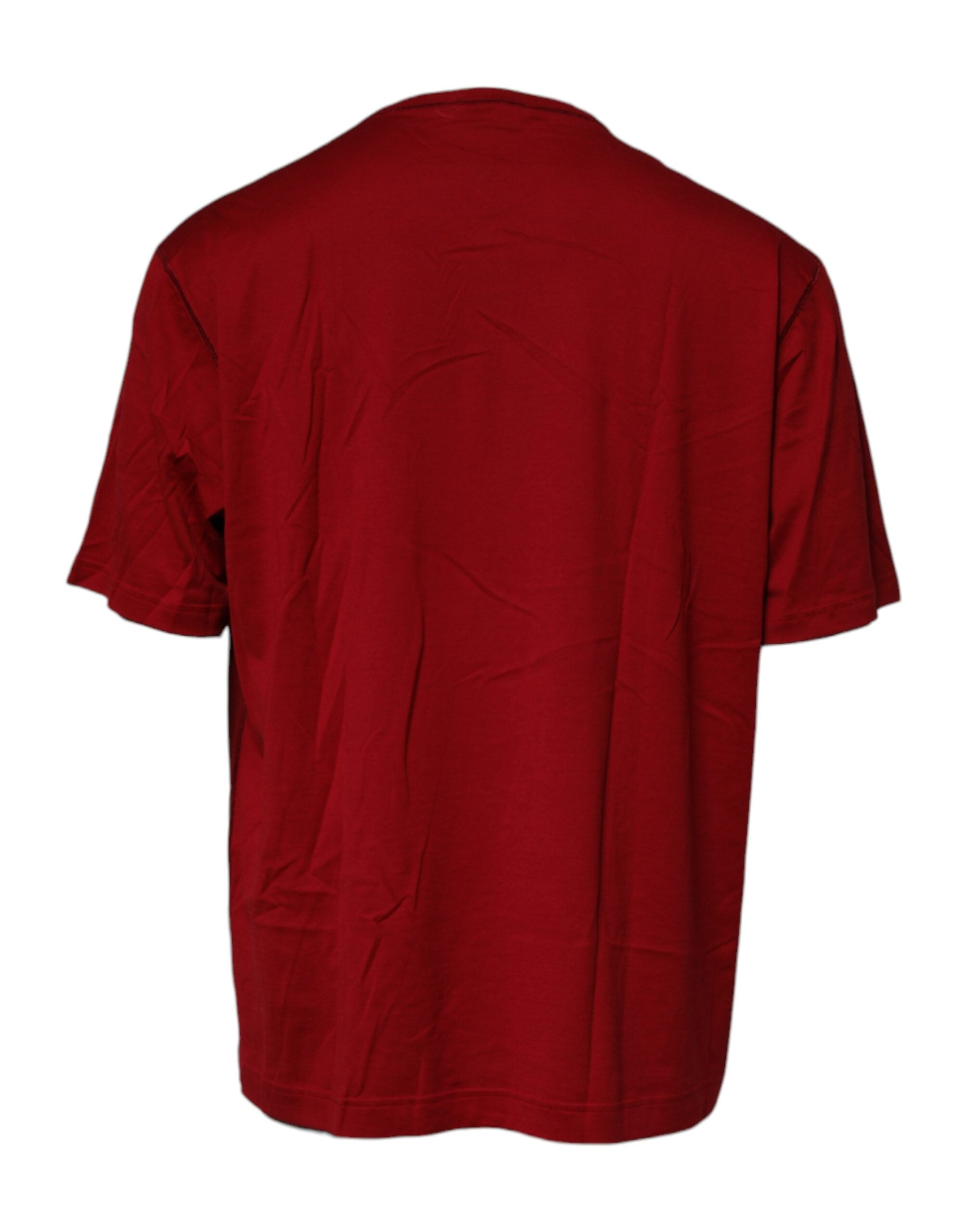 Red Logo Tape Cotton Crew Neck T-shirt - ventzia