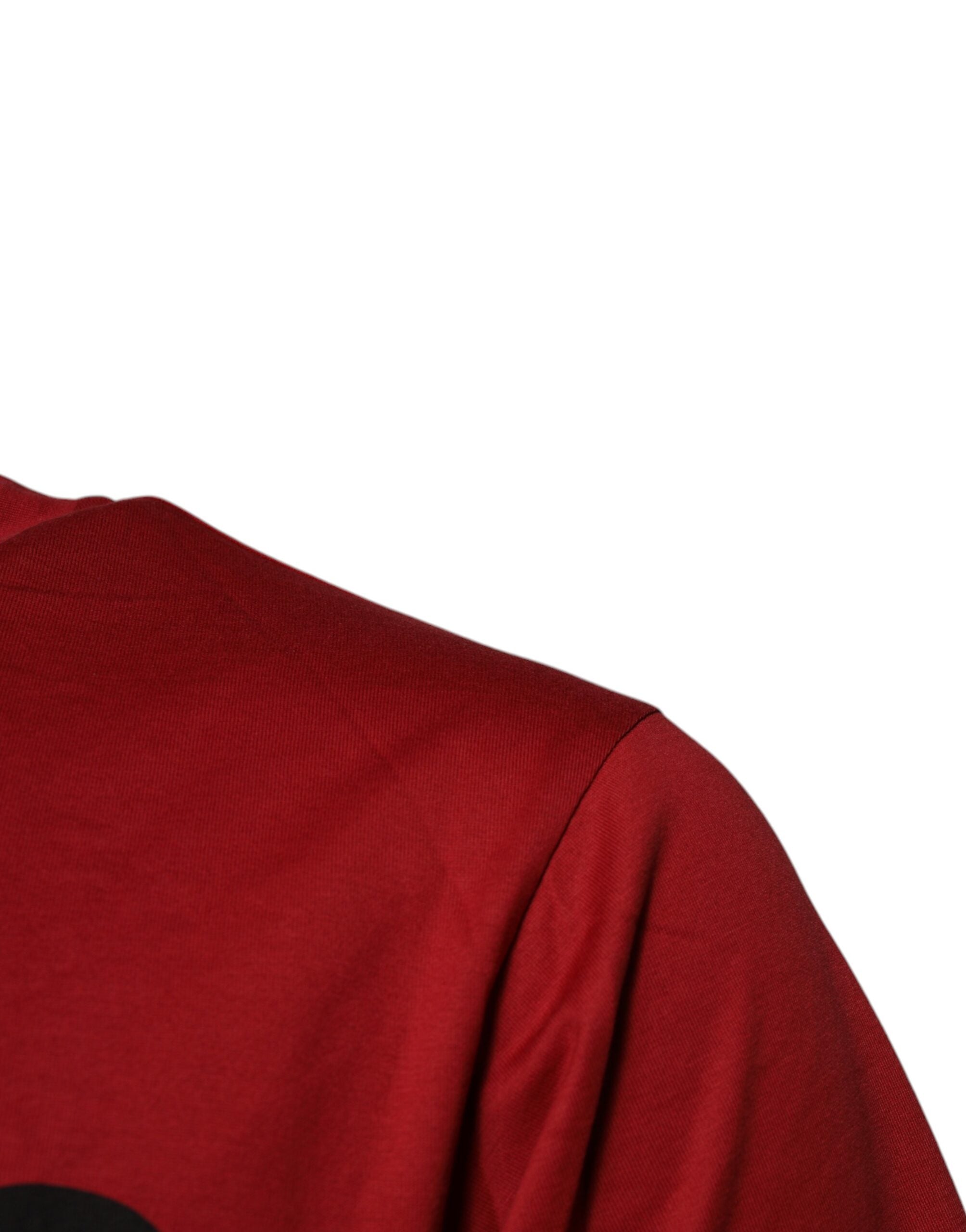 Red DG Logo Cotton Crew Neck T-shirt - ventzia