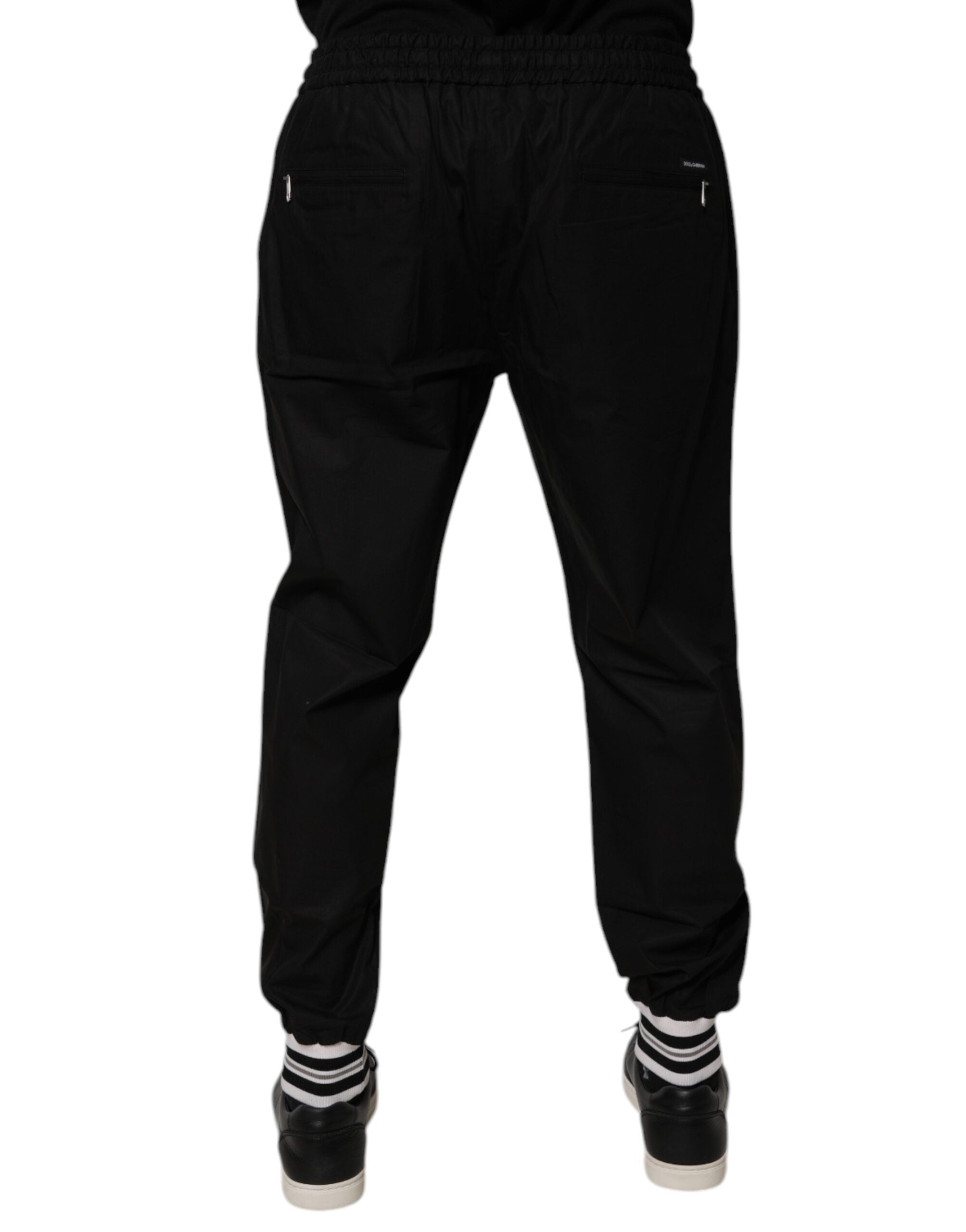 Black Cotton Men Jogger Sweatpants Pants - ventzia