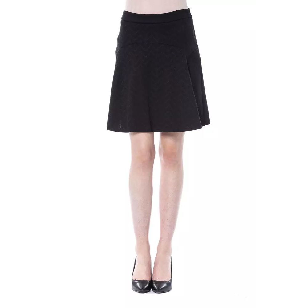 Black Polyester Skirt - ventzia