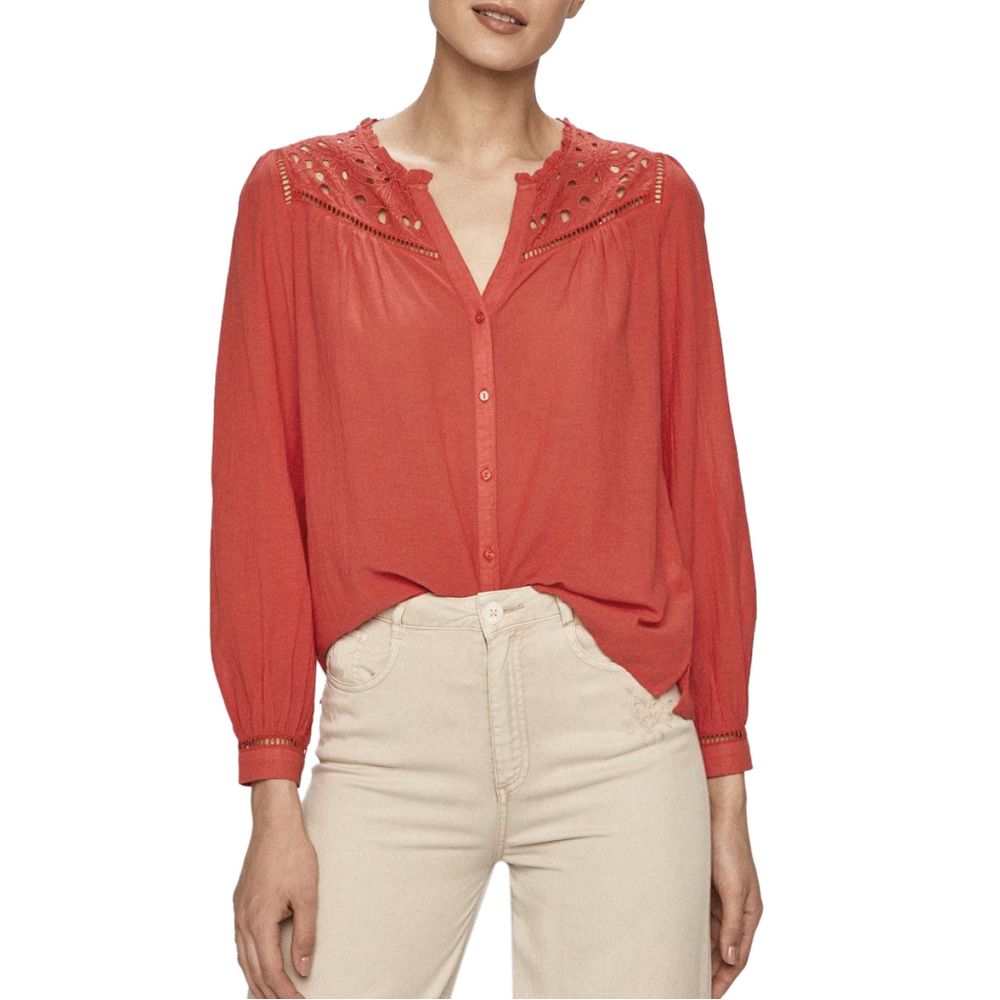 Red Viscose Blouse