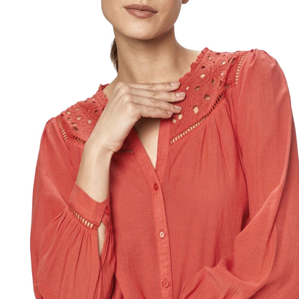 Red Viscose Shirt - ventzia