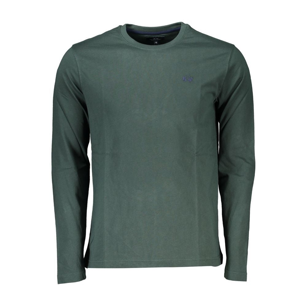 Green Cotton Long Sleeve T-Shirt