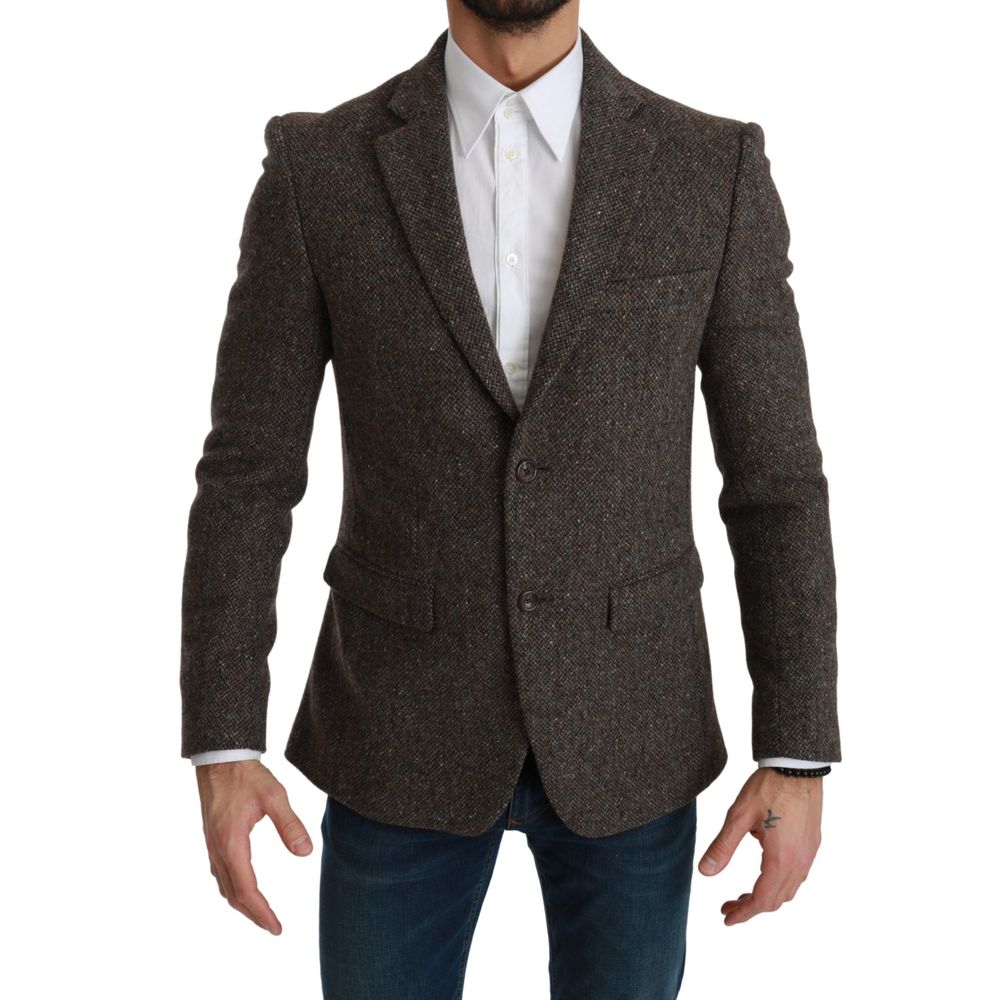 Brown Virgin Wool Suit - ventzia