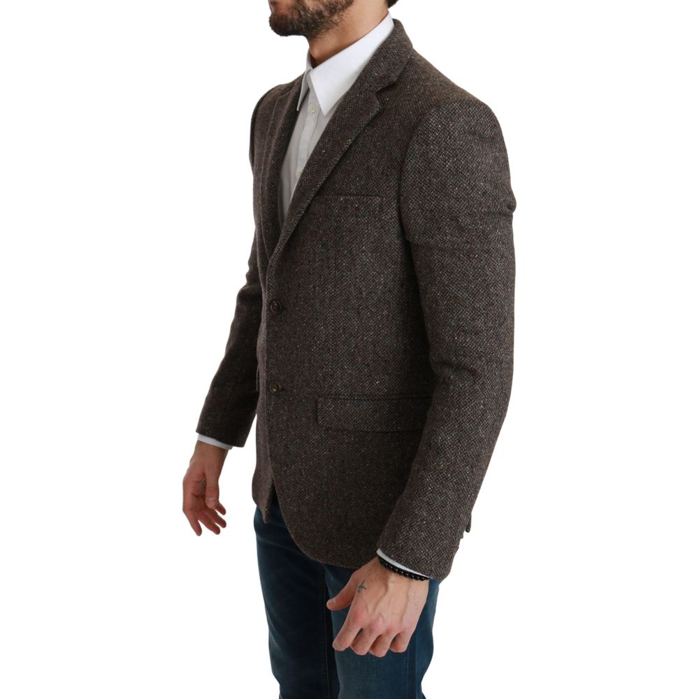 Brown Virgin Wool Suit - ventzia