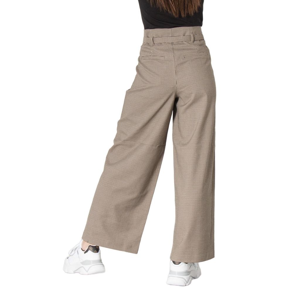 Beige Elastane Jeans & Pant - ventzia