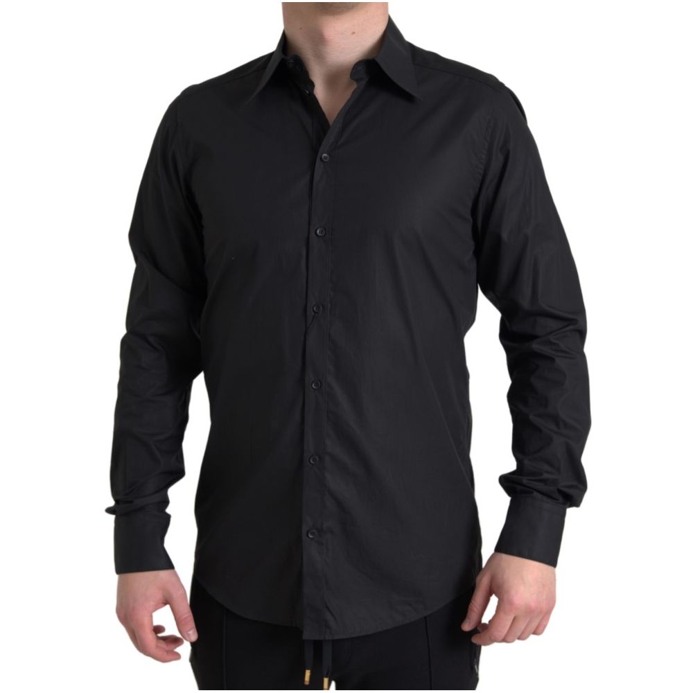 Black Cotton Shirt - ventzia