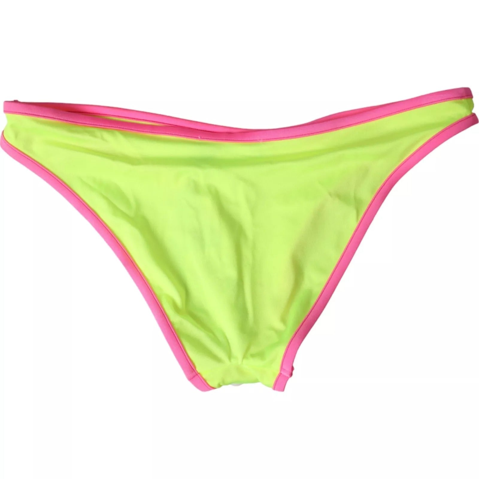Yellow Pink Nylon Swimwear Bottom Beachwear Bikini - ventzia