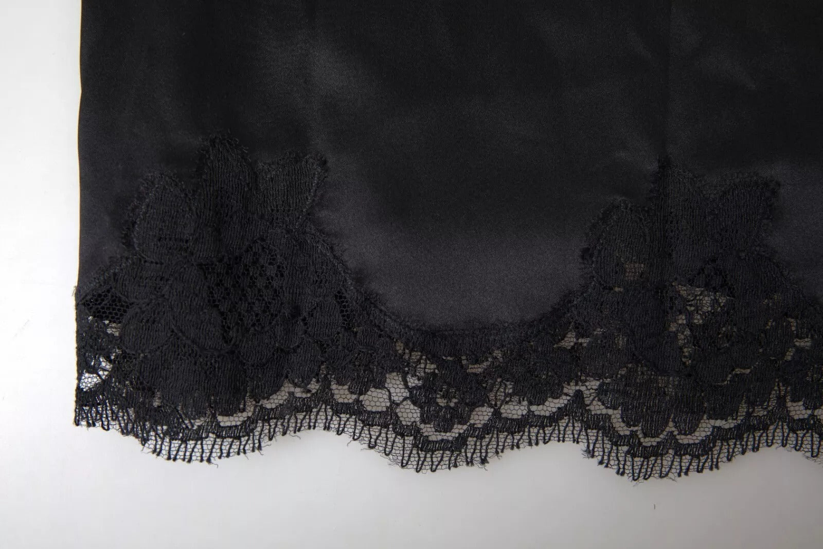 Black Lace Silk Sleepwear Camisole Top Underwear - ventzia