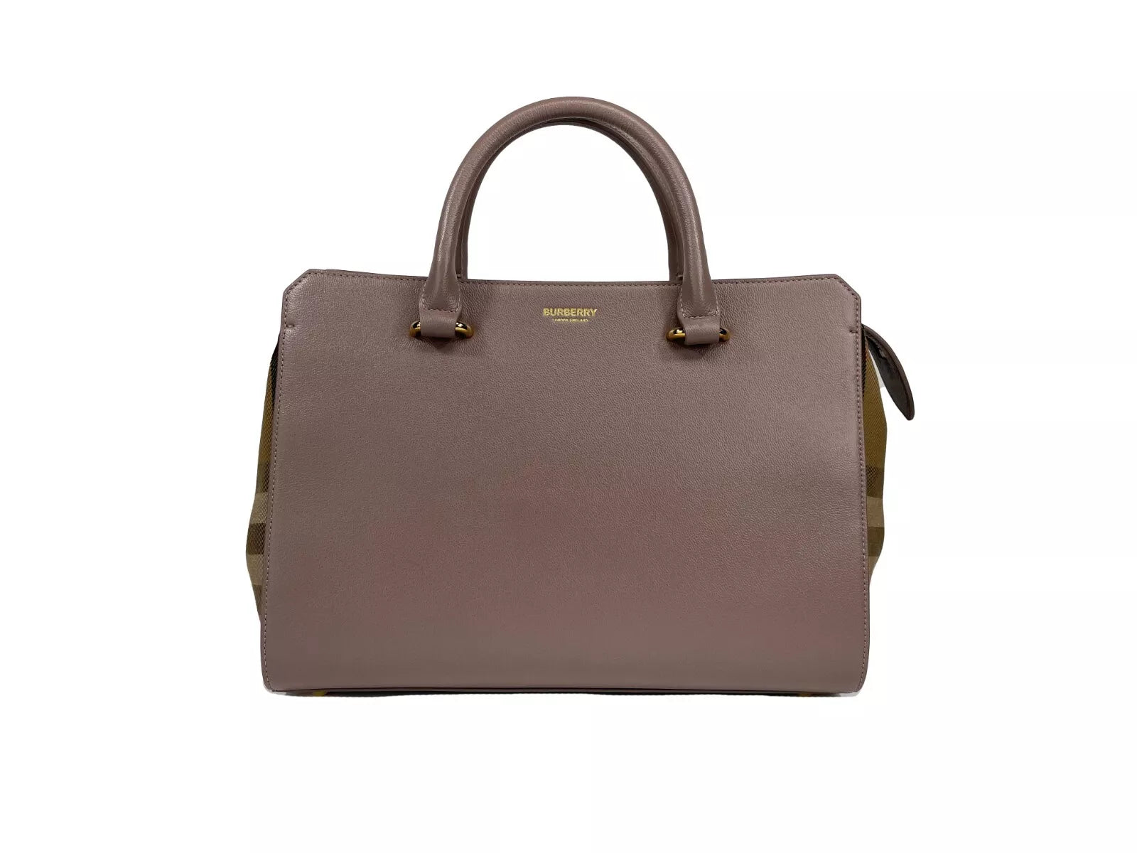 Small Banwell Leather Tote Bag Purse Grey Mink - ventzia