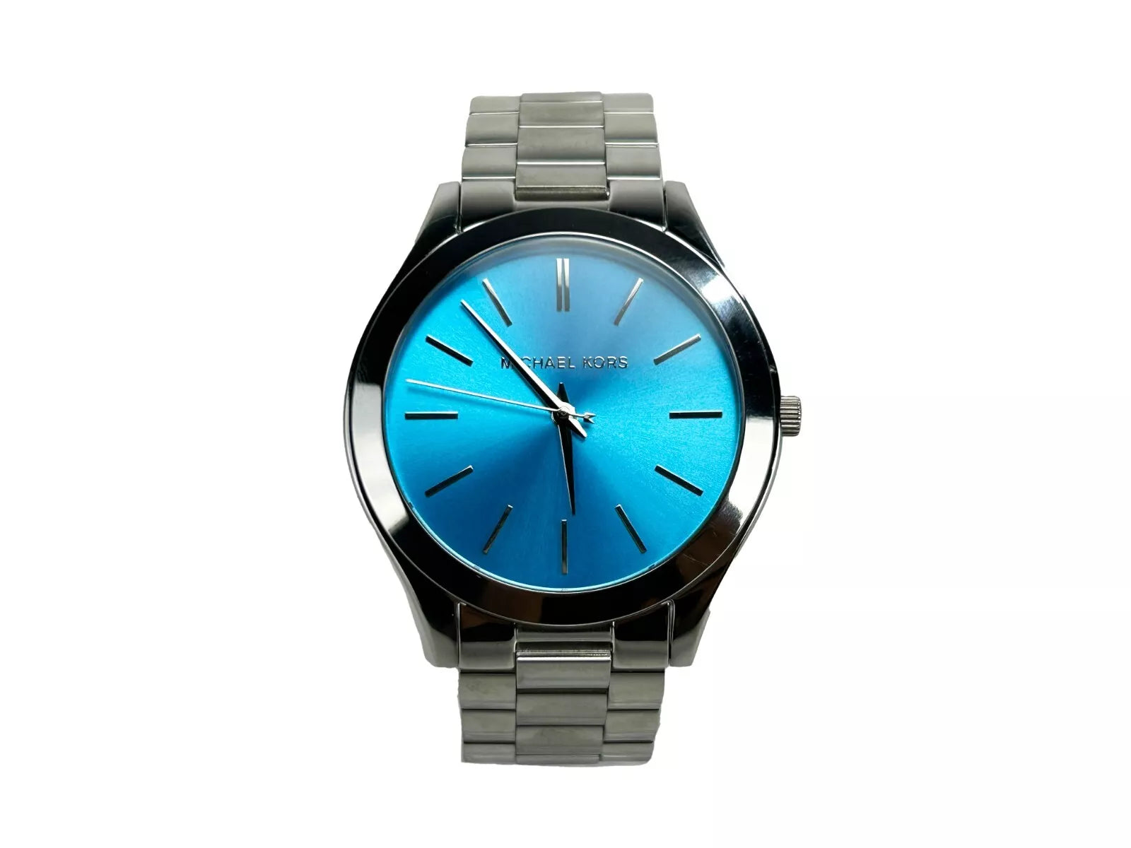 Slim Runway Stainless Steel Watch Blue Silver MK3292 - ventzia