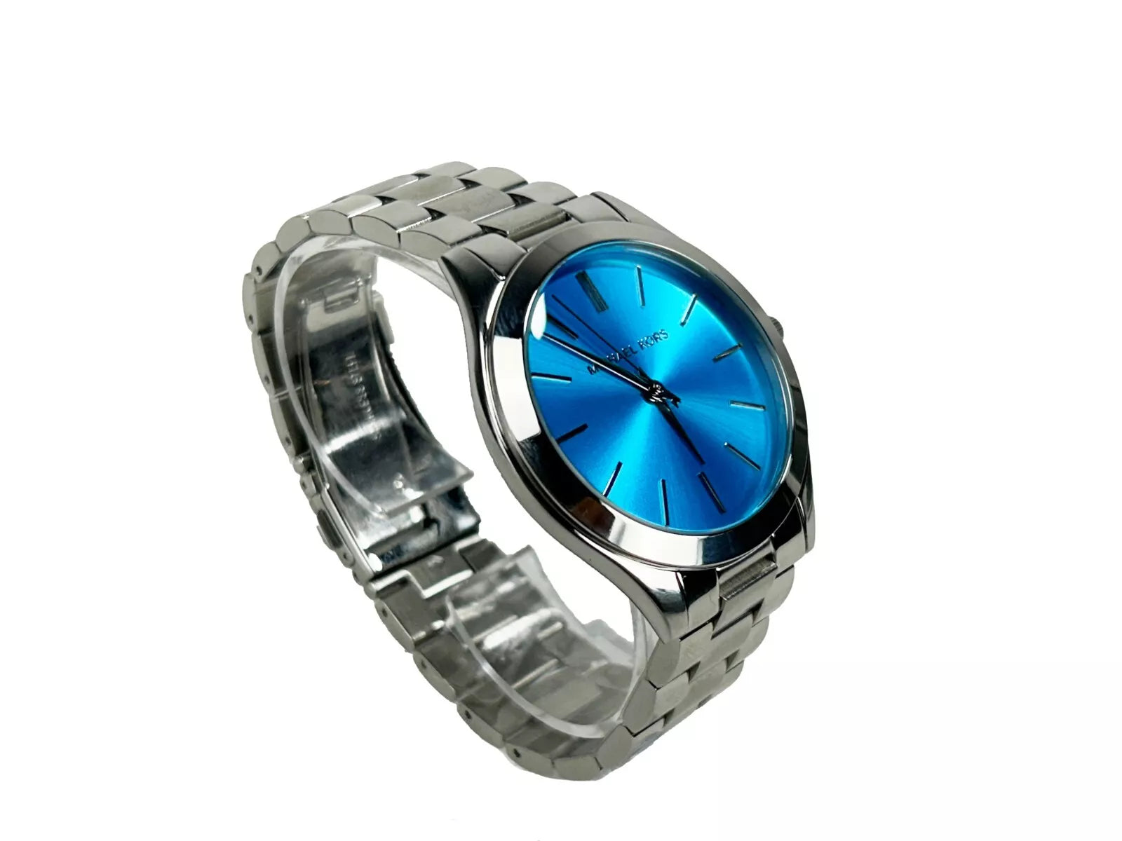Slim Runway Stainless Steel Watch Blue Silver MK3292 - ventzia