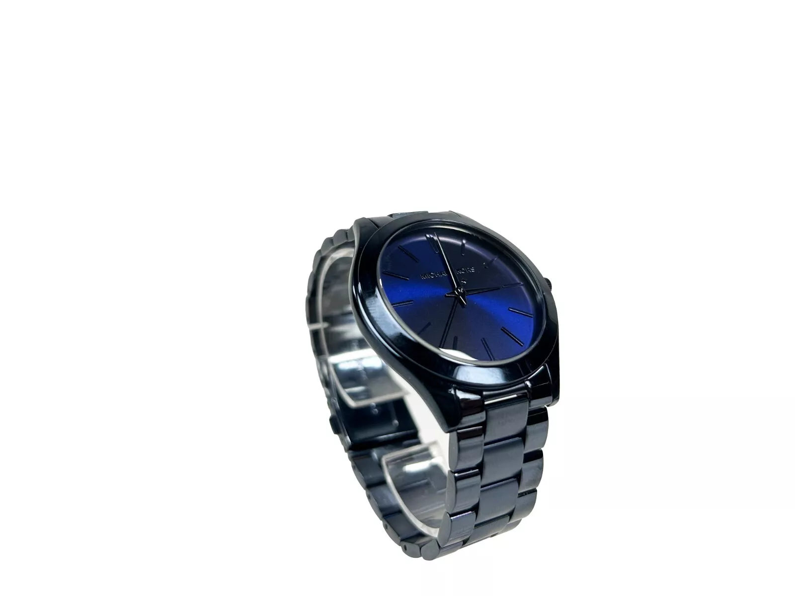 Slim Runway Stainless Steel Watch MK3419 Blue - ventzia