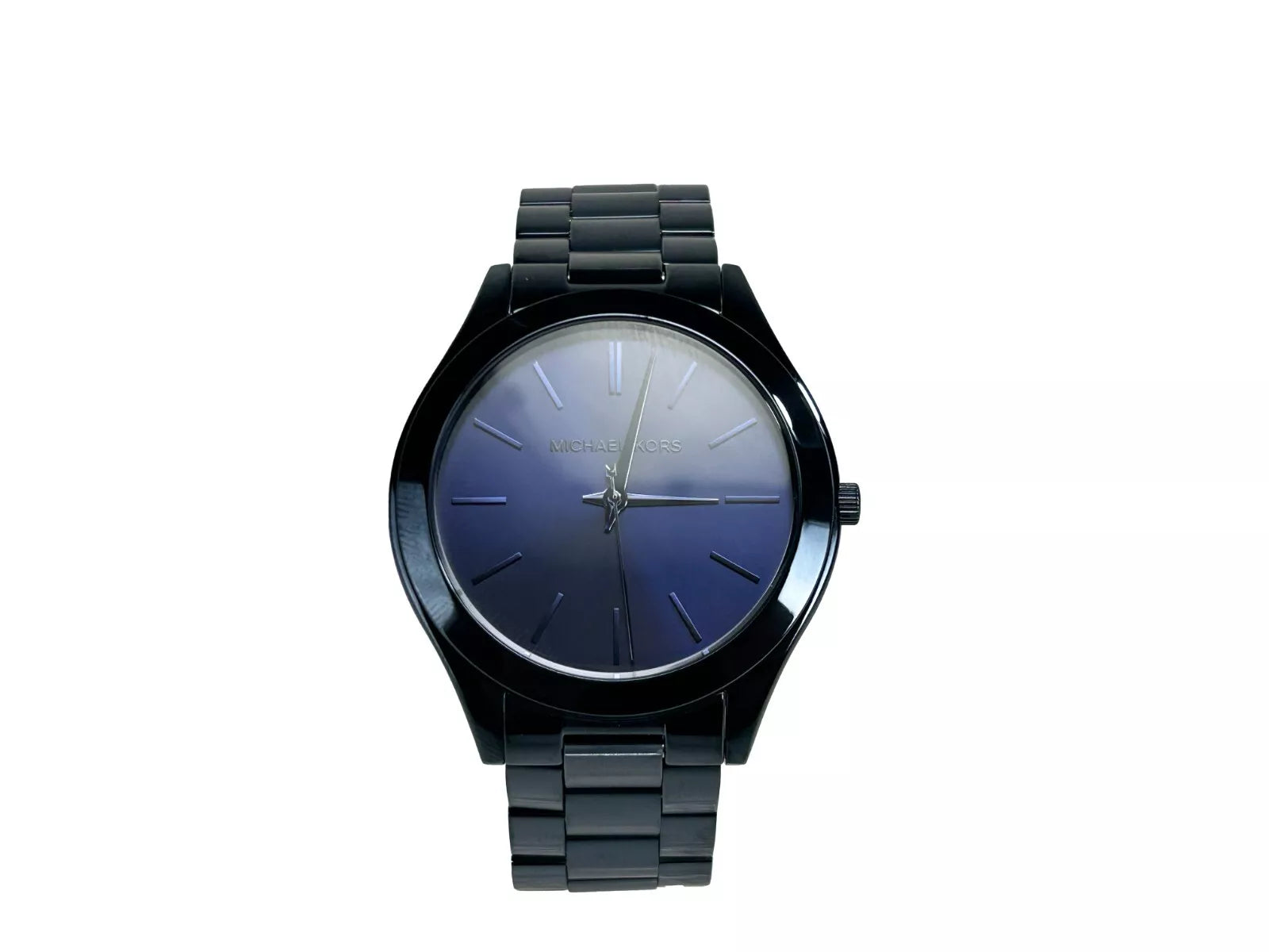 Slim Runway Stainless Steel Watch MK3419 Blue - ventzia