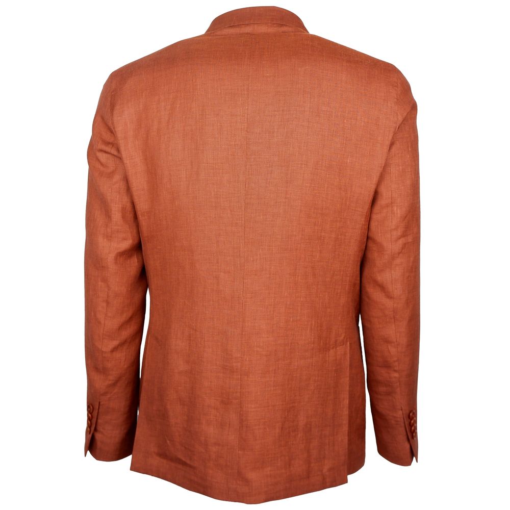 Brown Linen Blazer - ventzia