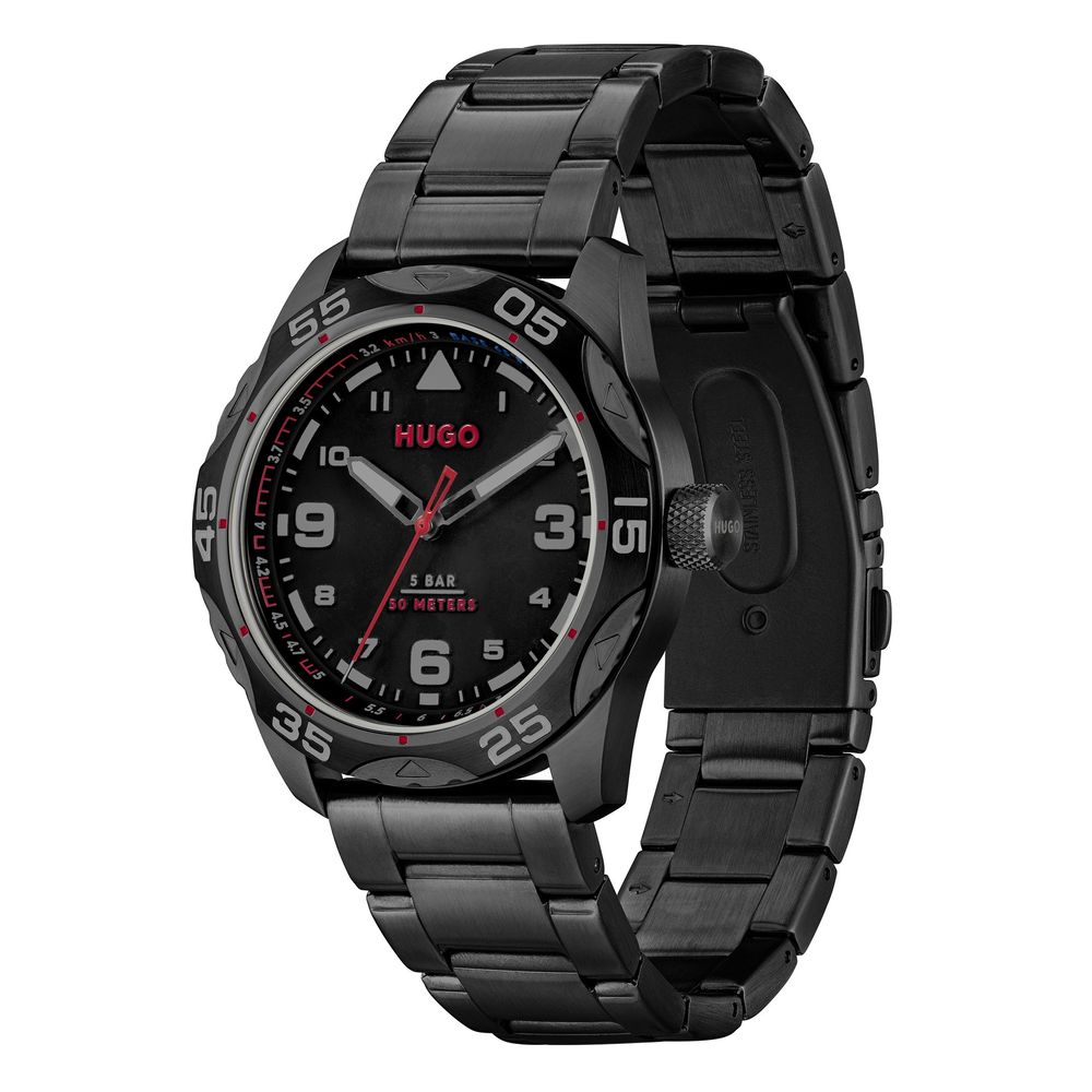 Black Stainless Steel Watch - ventzia