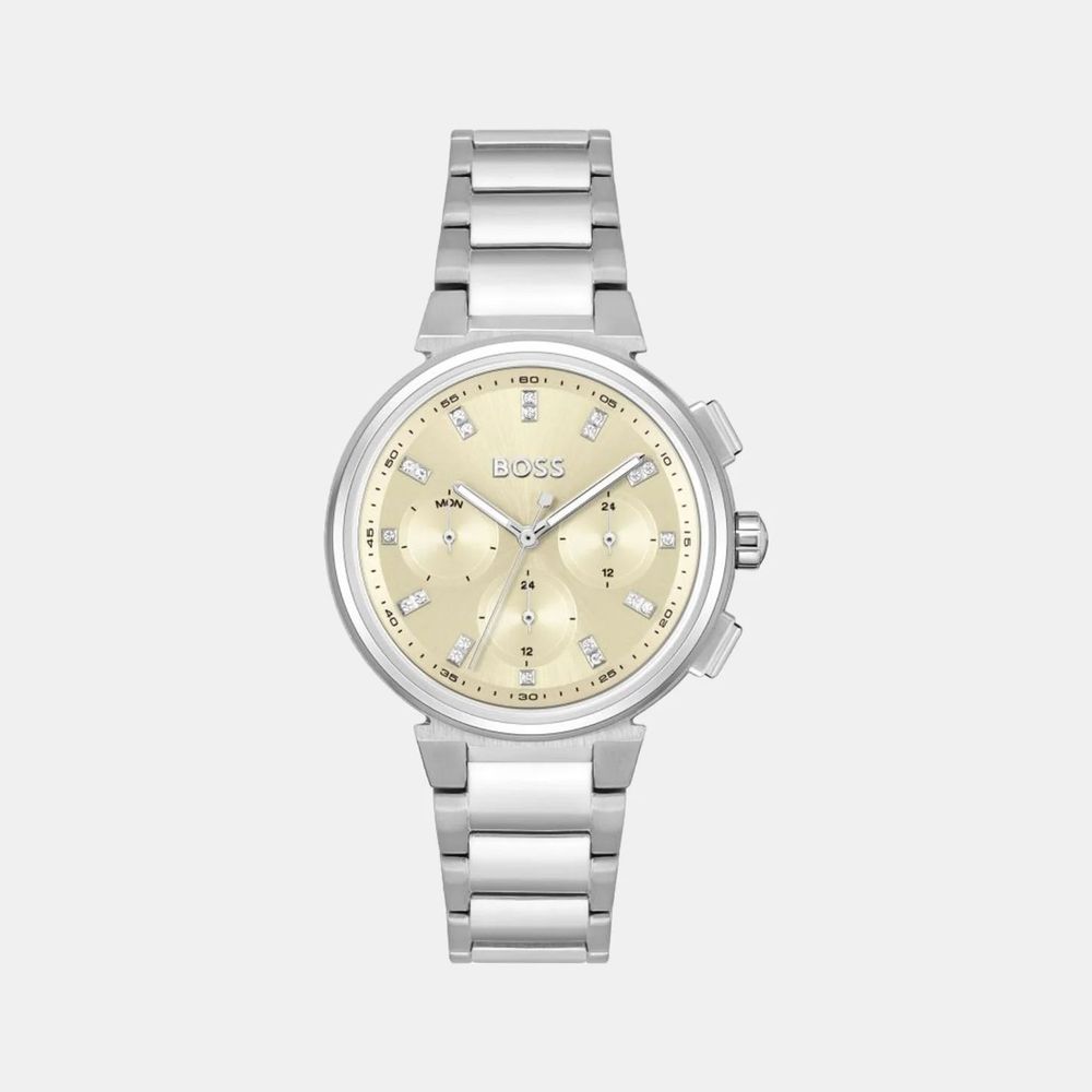 Silver Stainless Steel Dress Watch - ventzia