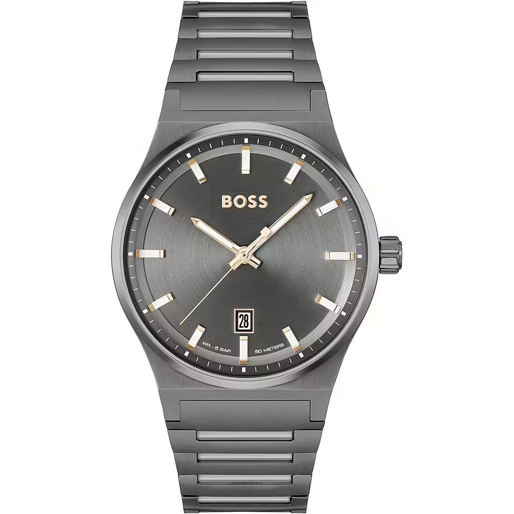 Gray Stainless Steel Dress Watch - ventzia