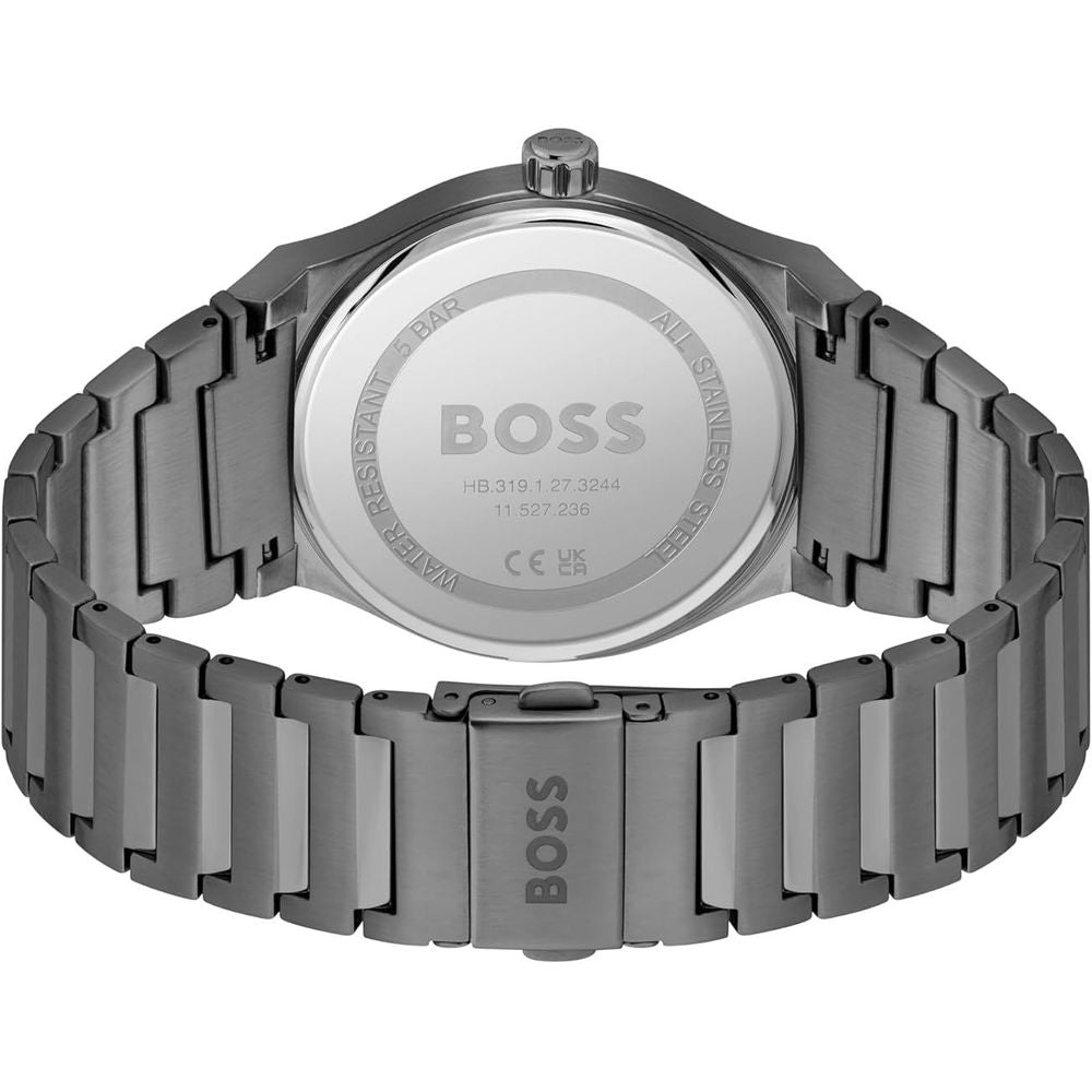 Gray Stainless Steel Dress Watch - ventzia