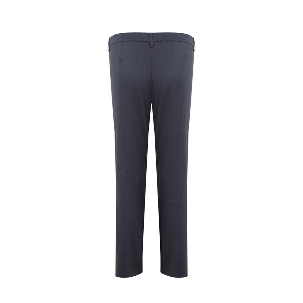 Chic Blue Linen Trousers - ventzia