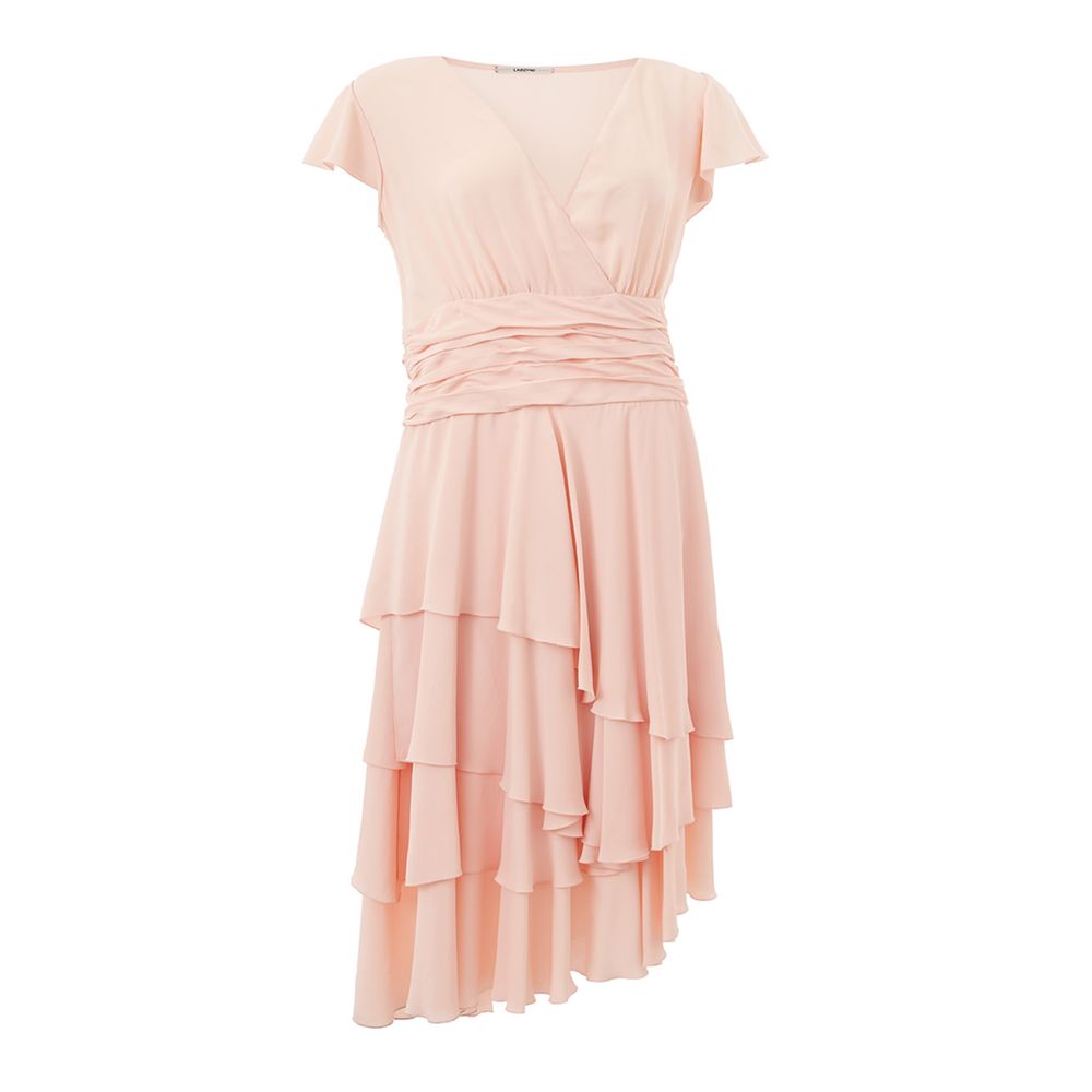 Elegant Pink Acetate Dress - ventzia