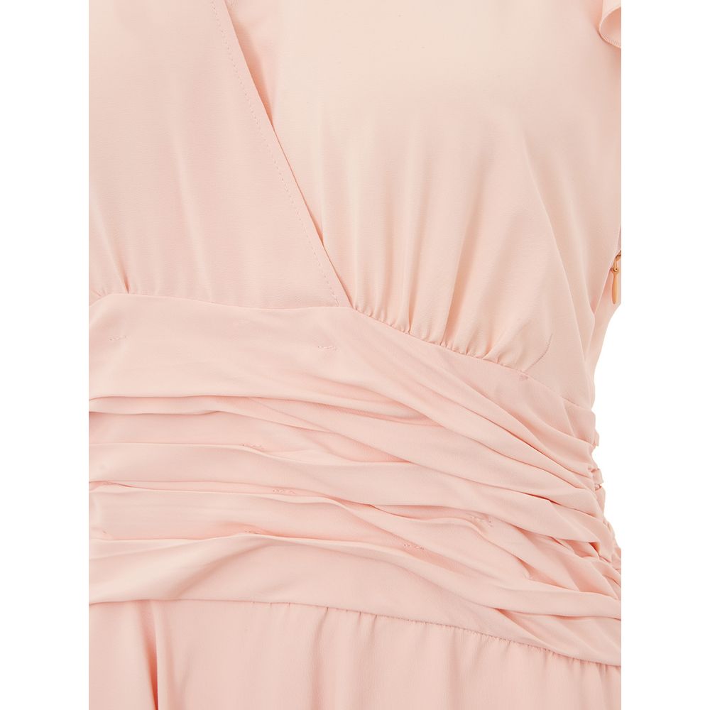 Elegant Pink Acetate Dress - ventzia